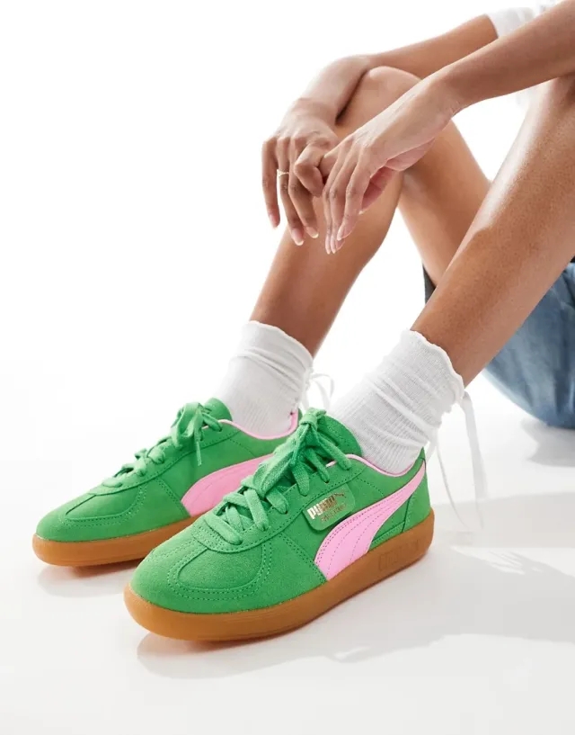 PUMA palermo trainers in green