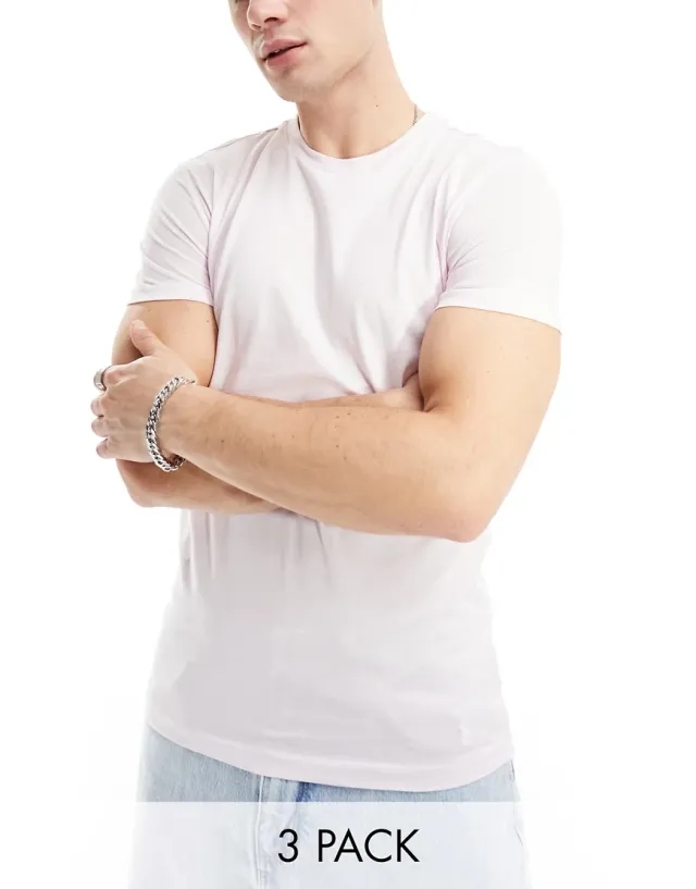 Polo Ralph Lauren  S / S CREW-3 PACK-CREW UNDERSHIRT  men's T shirt in Multicolour