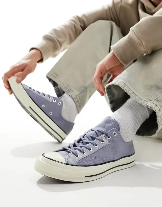 Converse Chuck 70 Ox Suede And Canvas Trainers In Dark Blue