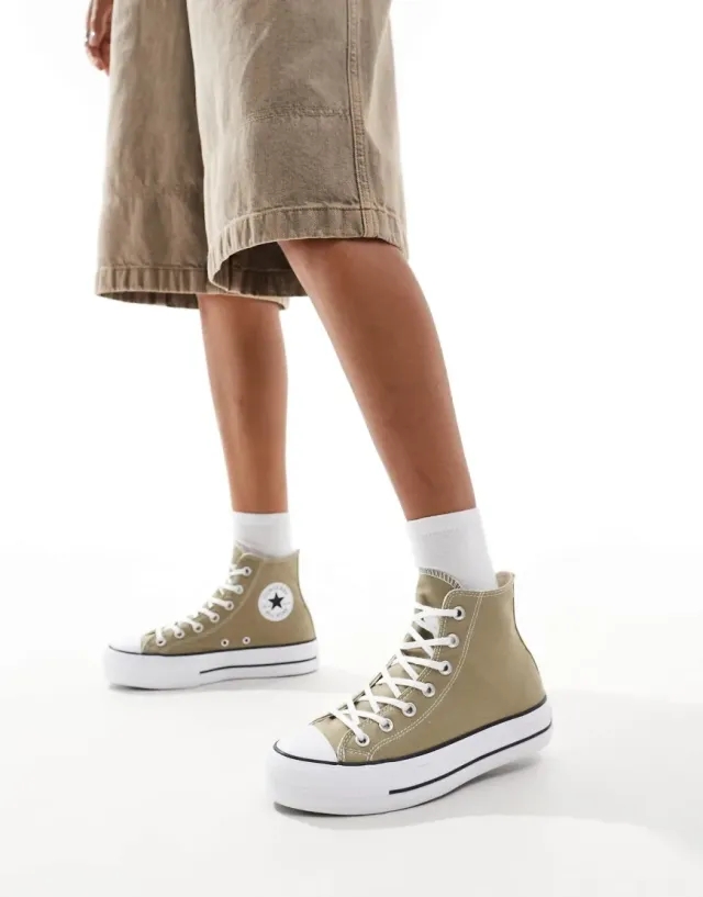 Converse Chuck Taylor All Star Lift Hi In Green