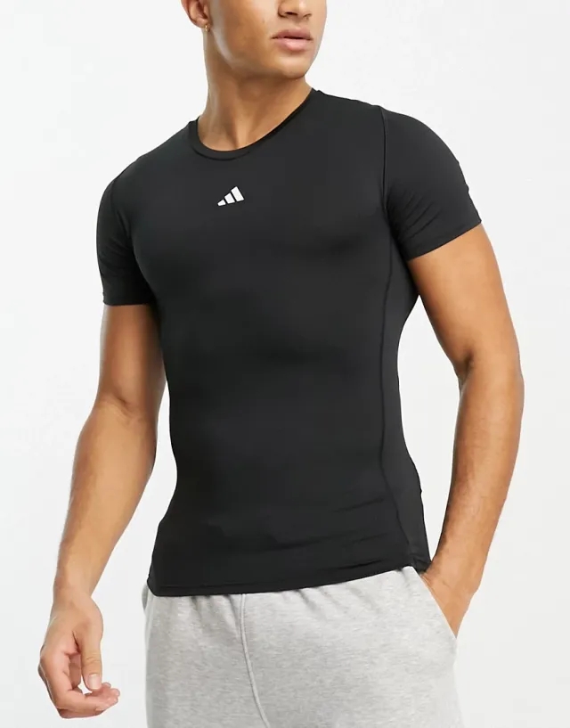 Adidas Training Techfit T-Shirt In Black