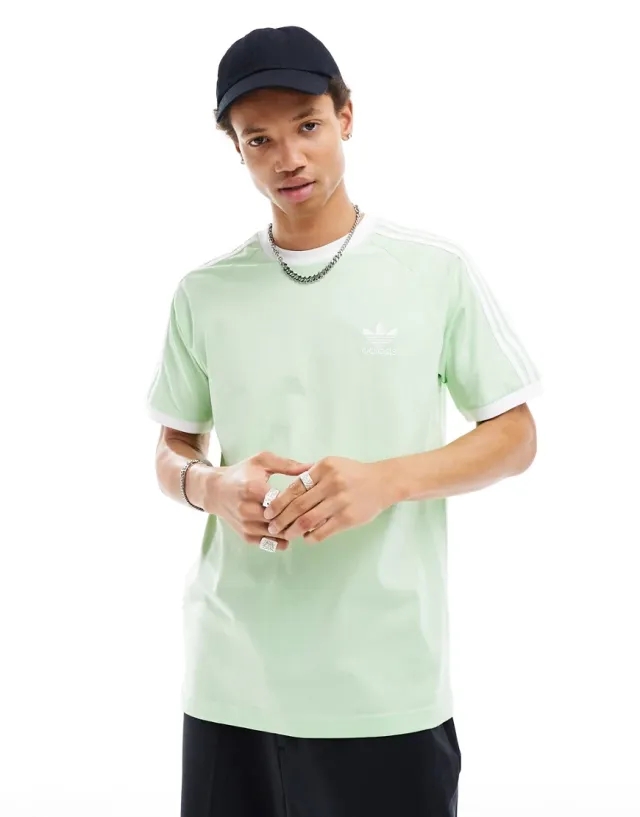 adidas Originals Adicolor Classics 3-Stripes T-Shirt, Green