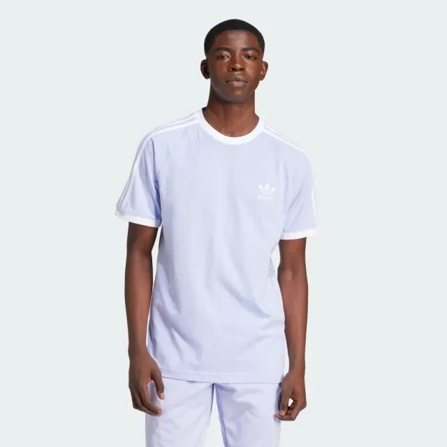 adidas Originals Mens Adicolor Classics 3-Stripes Tee - Purple Cotton