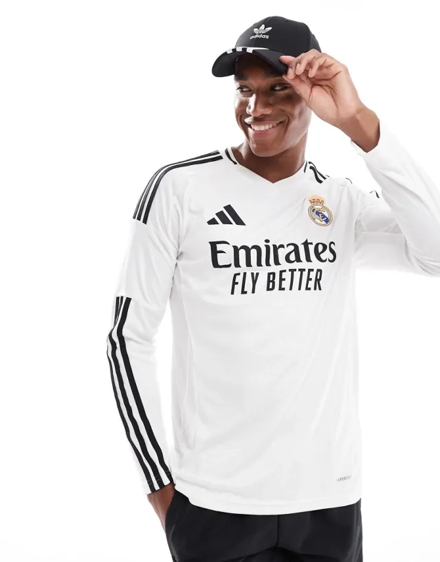 adidas Real Madrid Mens LS Home Shirt 2024/25