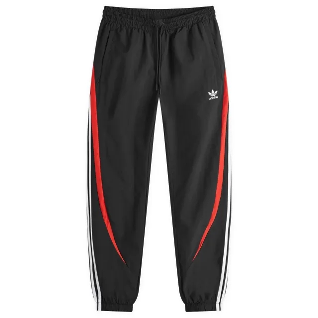 Adidas Originals Street Track Pants In Black And Red