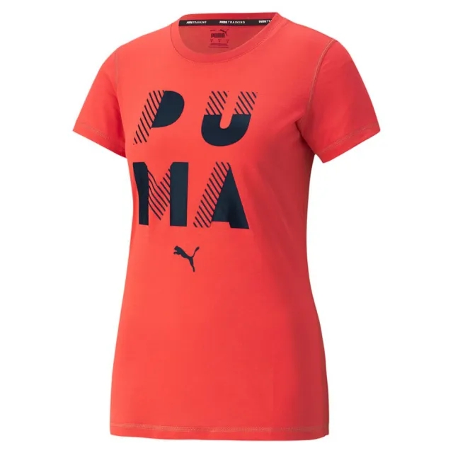 Puma Performance Branded Short Sleeve T-shirt  - Red,Pink