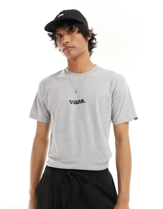 Vans Lowercase Logo T-Shirt In Grey