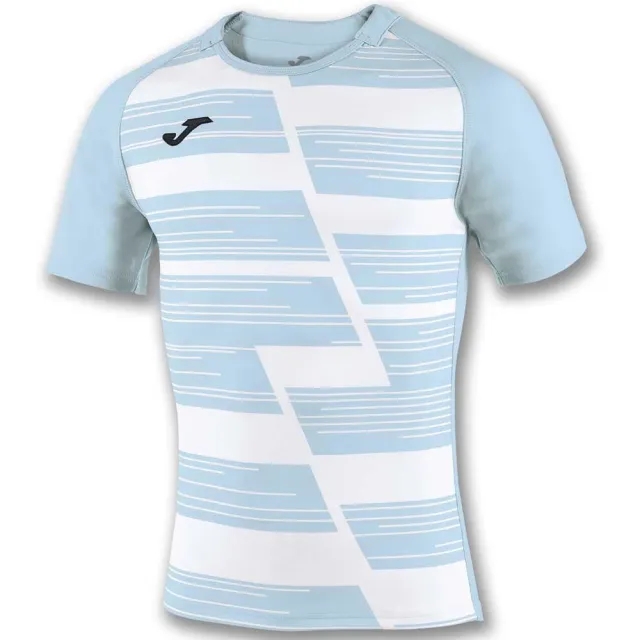 Joma Haka Short Sleeve T-shirt  - White,Blue