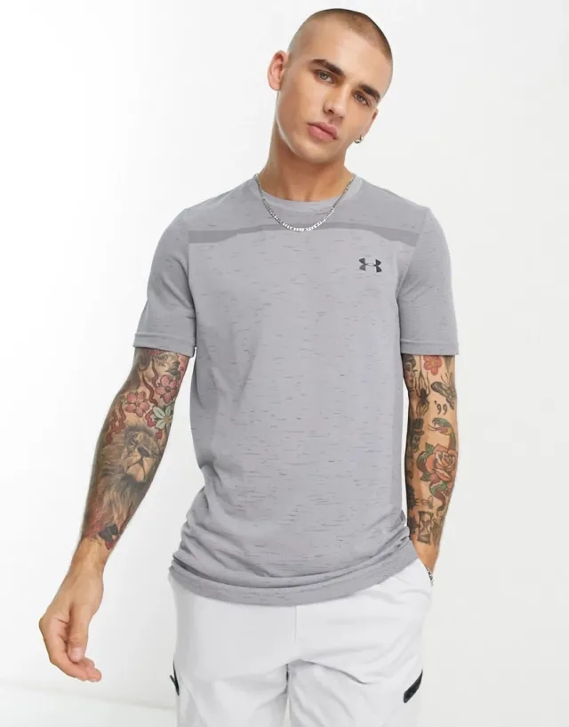 Under Armour Seamless Short Sleeve T-Shirt In Grey