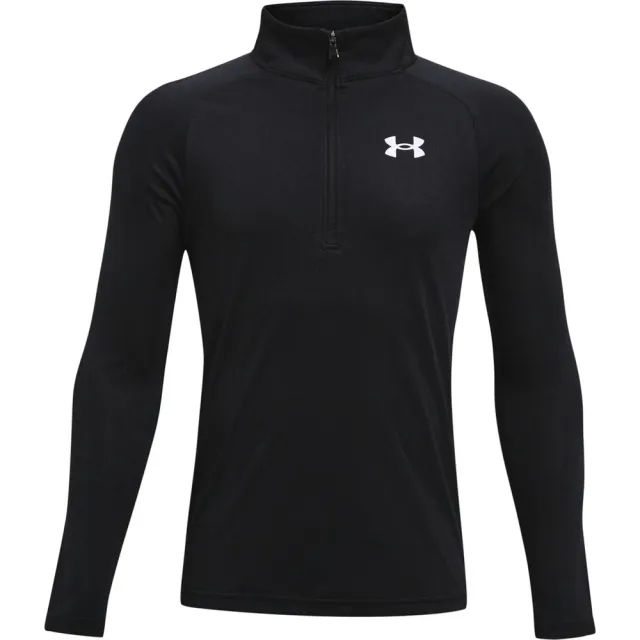 Under Armour Junior Tech 2.0 Half Zip T-Shirt - Black - Size M/B - Black