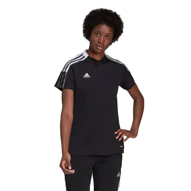 Adidas Tiro 21 Short Sleeve Polo  - Black