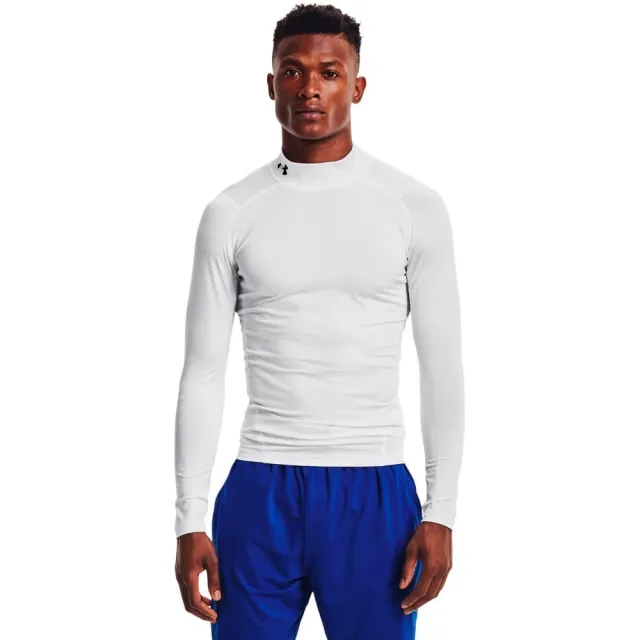 Under Armour Men's HeatGear® Mock Long Sleeve White / Black XXL