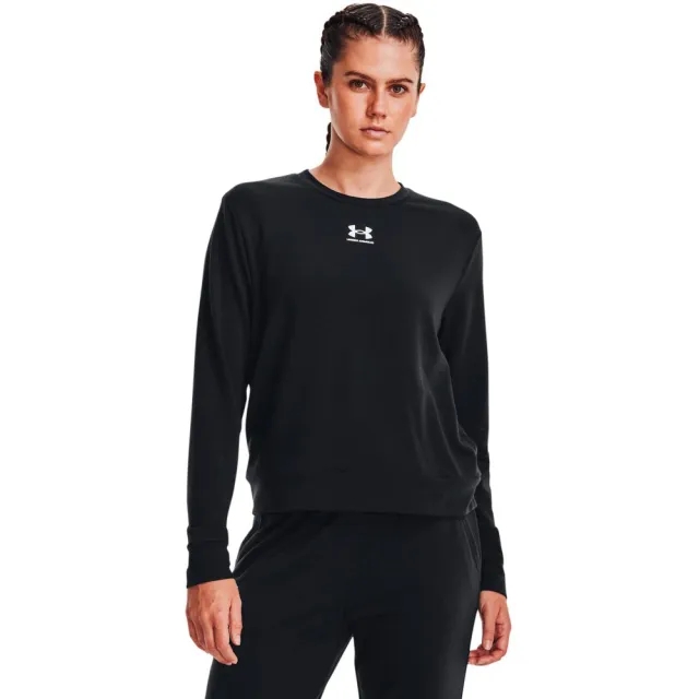Women's  Under Armour  Rival Terry Crew Black / White XS