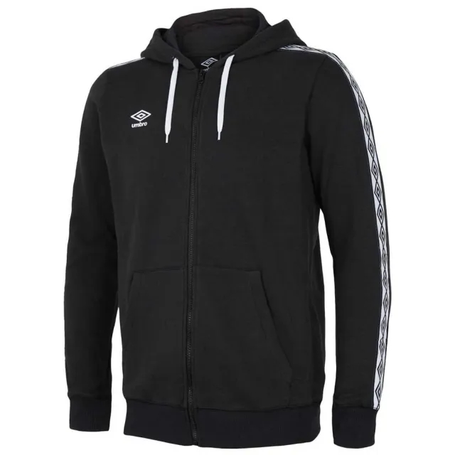 Umbro Taped Zip Full Zip Sweatshirt  - Black
