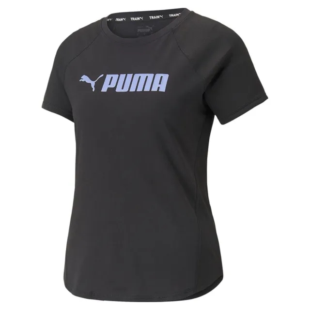 Puma Fit Logo Short Sleeve T-shirt  - Black