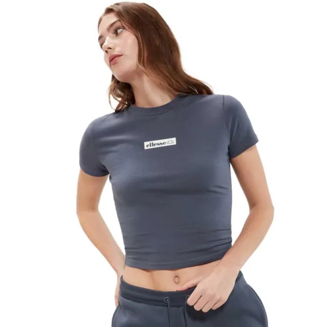 Ellesse Graciana Crop Short Sleeve T-shirt  - Grey