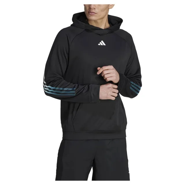 Adidas Icons 3 Stripes Full Zip Sweatshirt  - Black