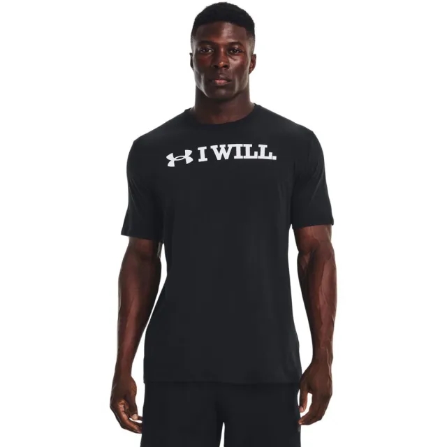 Men's  Under Armour  I Will Short Sleeve Black / White XXL
