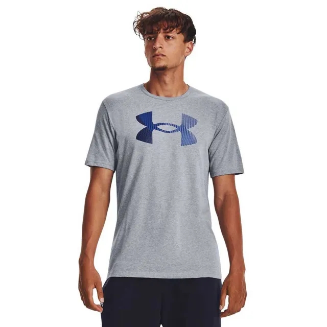 Men's  Under Armour  Big Logo Fill Short Sleeve Steel Light Heather / Black / Black XXL