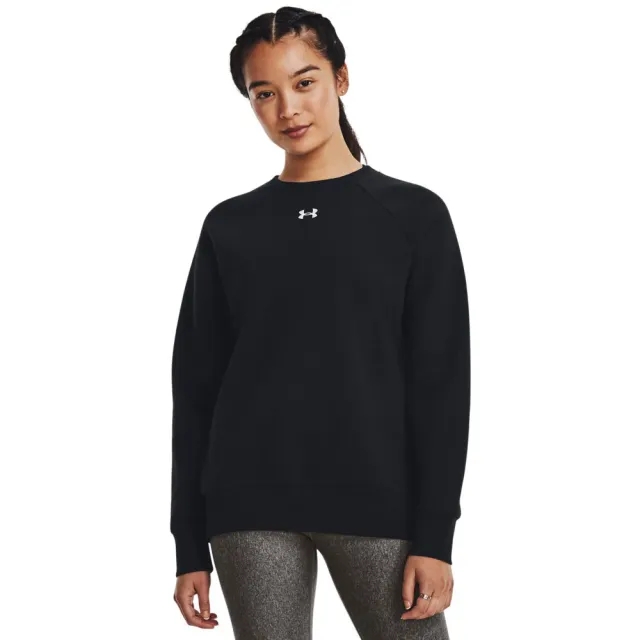 Women's  Under Armour  Rival Fleece Crew Black / White XS