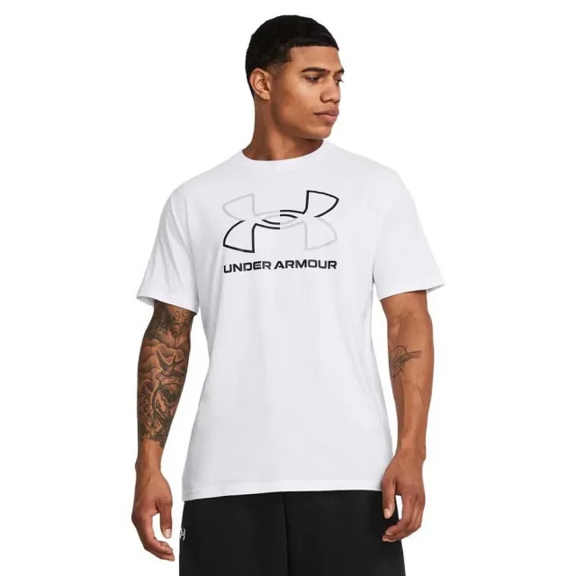 Men's  Under Armour  Foundation Short Sleeve White / Mod Gray / Black XS