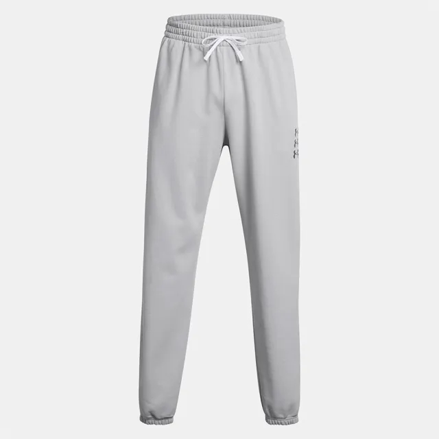 Men's  Under Armour  Rival Fleece Textured Sliced 'N Diced Pants Mod Gray Light Heather / Castlerock XXL
