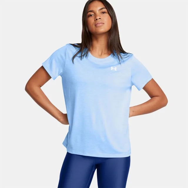 Under Armour Womens UA Tech Twist Short Sleeve T-Shirt - Blue - Size L - Blue