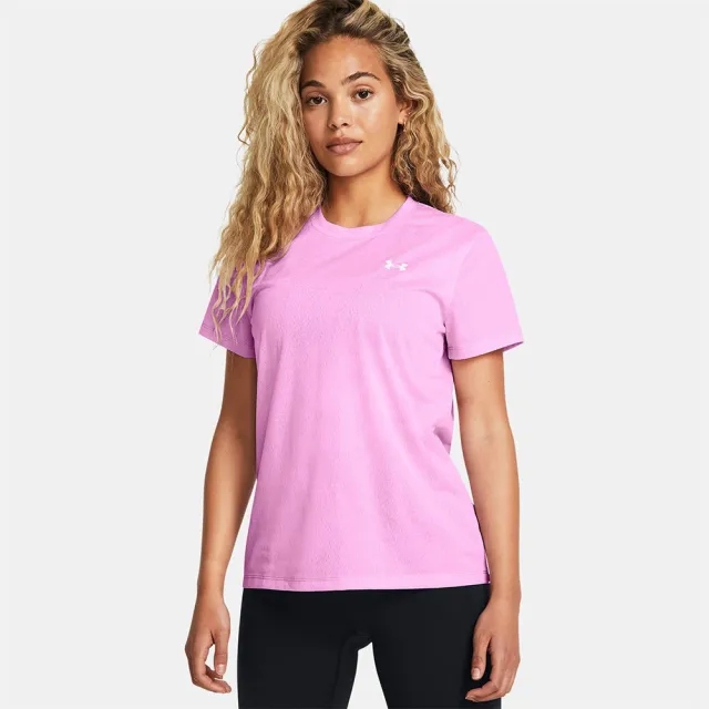 Women's  Under Armour  Tech™ Riddle Short Sleeve Stellar Pink / White XXL