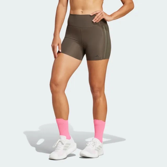 adidas Women Optime 4 Inch Raw Cut Hem Leggings