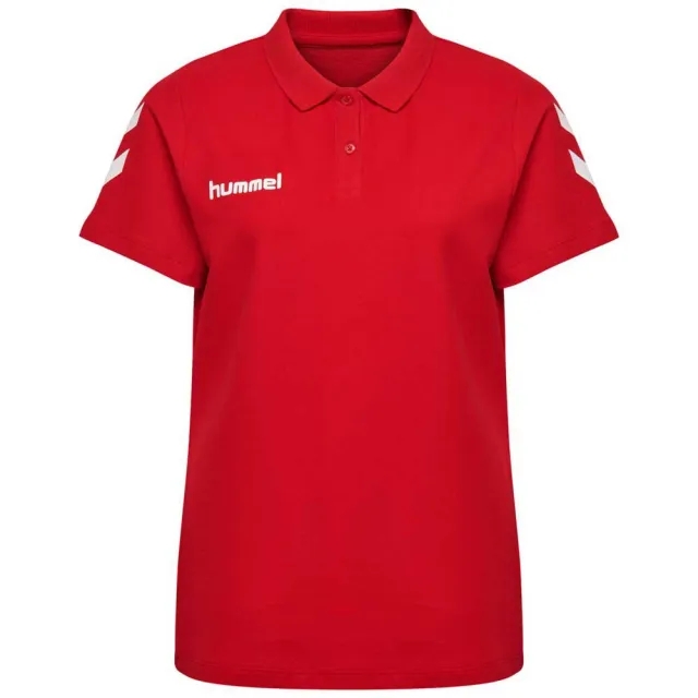 Hummel Go Cotton Short Sleeve Polo  - Red