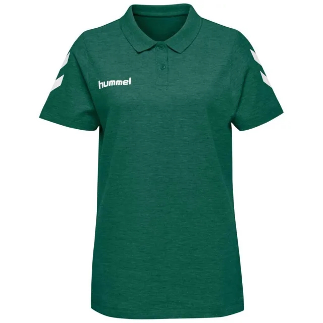 Hummel Go Cotton Short Sleeve Polo  - Green