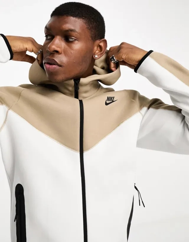 Nike Tech Fleece Windrunner Full Zip Hoodie - Grey - Size M - Grey