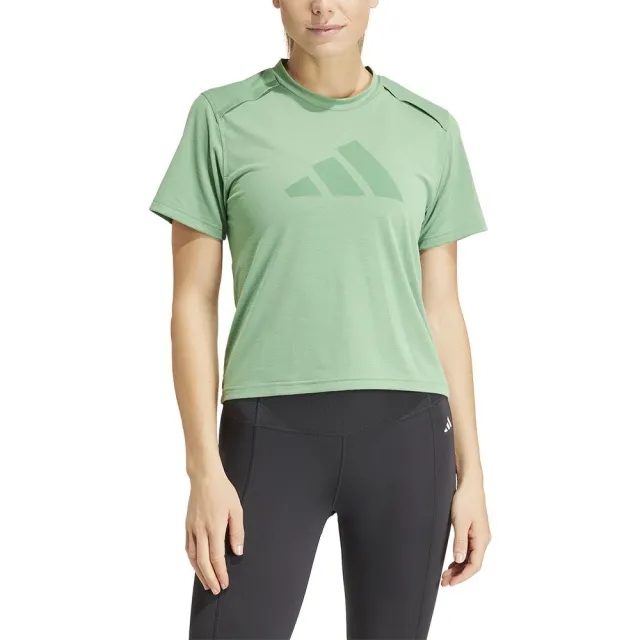 adidas Womens Training Power Tee - Green, Green