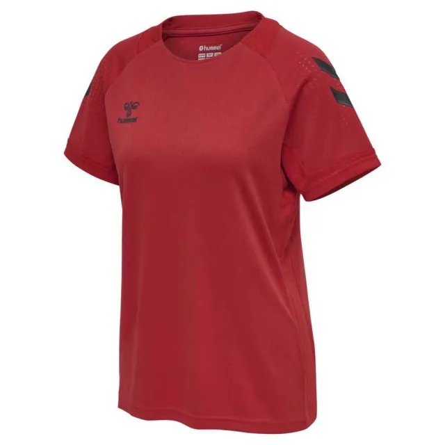Hummel Lead Poly Short Sleeve T-shirt  - Red