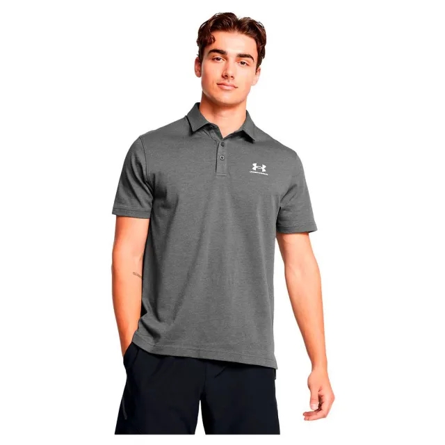 Men's  Under Armour  Icon Polo Castlerock Light Heather / White XXL