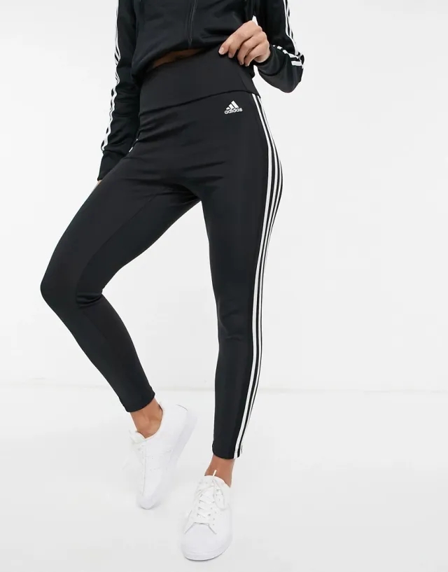 adidas 3 Stripes 7/8 Tight Women - Black, White