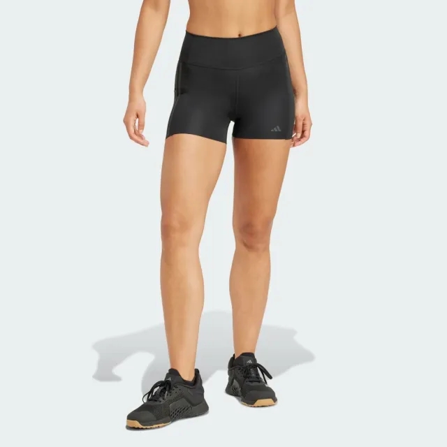 adidas Women Optime 4 Inch Raw Cut Hem Leggings