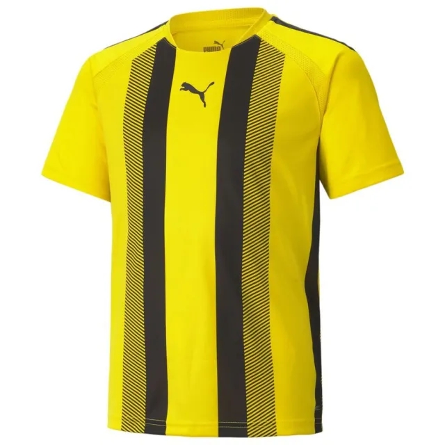 Teamliga Striped Jersey Jr Cyber Yellow-Puma Black - ['Yellow']