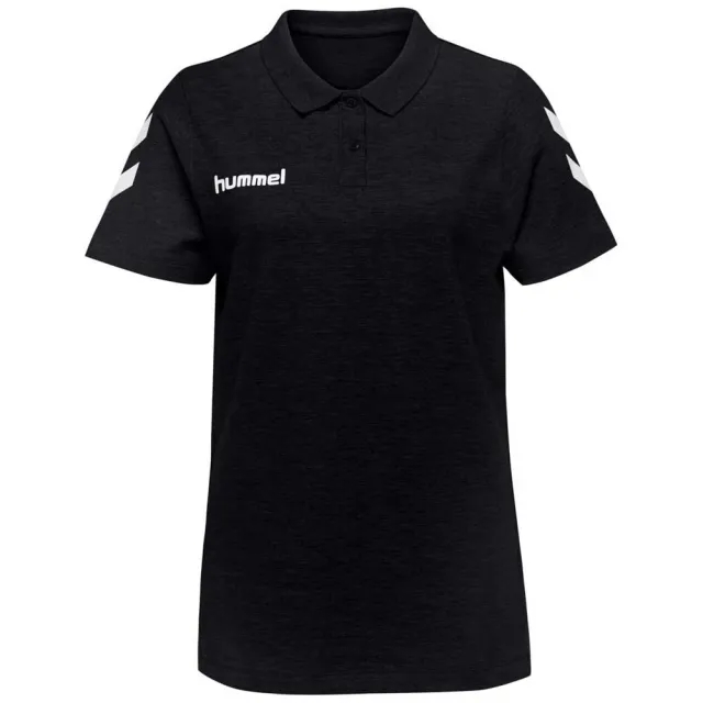Hummel Go Cotton Short Sleeve Polo  - Black