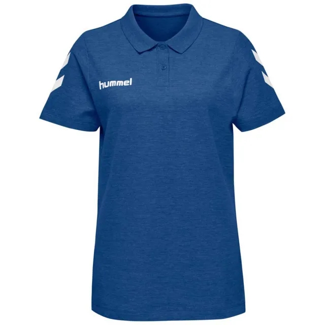 Hummel Go Cotton Short Sleeve Polo  - Blue