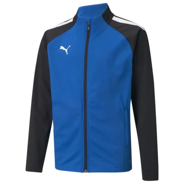 Teamliga Training Jacket Jr Electric Blue Lemonade-Puma Black - ['Blue']