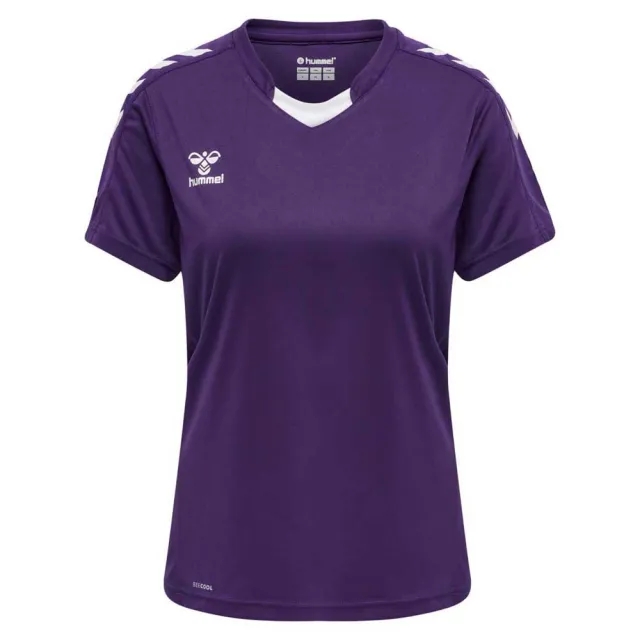 Hummel Short-Sleeved Sports Jersey - ['Purple', 'White']