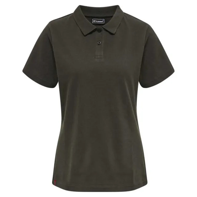 Hummel Red Stretch Short Sleeve Polo  - Black