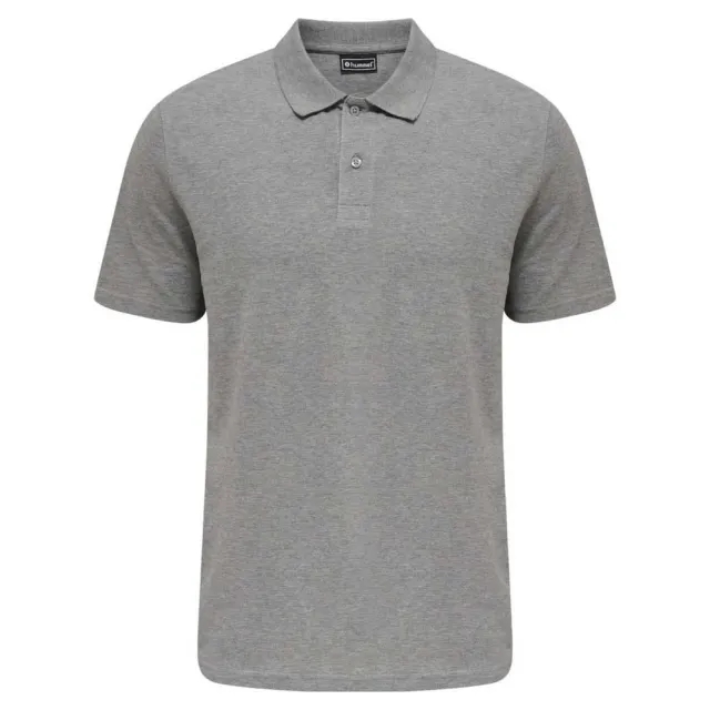 Hummel Red Classic Short Sleeve Polo  - Grey