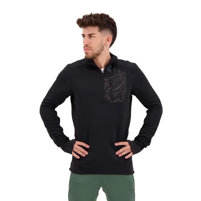 Adidas Running Shirt X-City Cold.Rdy 1/4 Zip - ['Black']