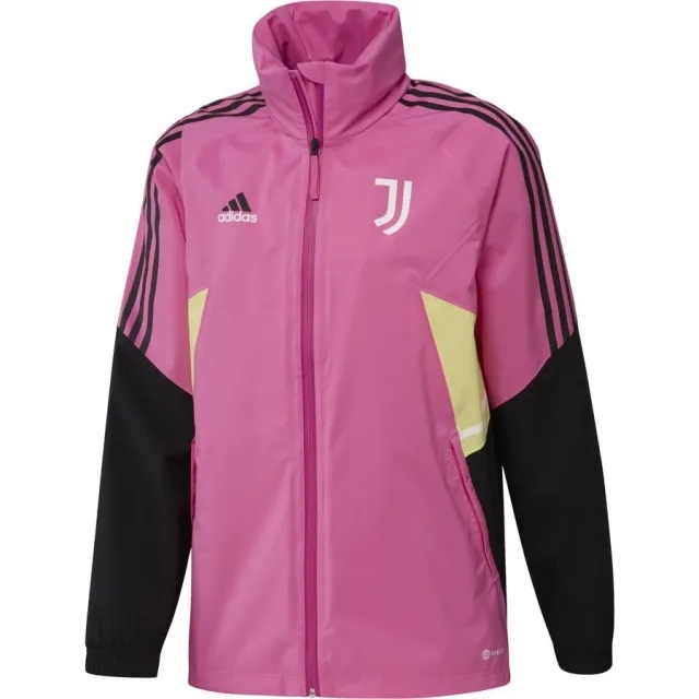 Juventus Rain Jacket (Pink) 2022-2023 Men's XL Polyester Made By: Adidas