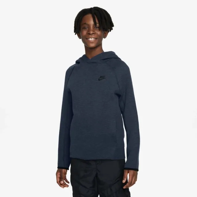 Nike Junior Tech Fleece Overhead Hoodie - Blue - Size S/B - Navy