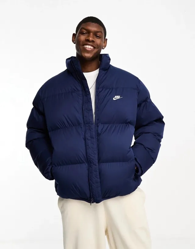 Nike Club Puffer Jacket In Navy