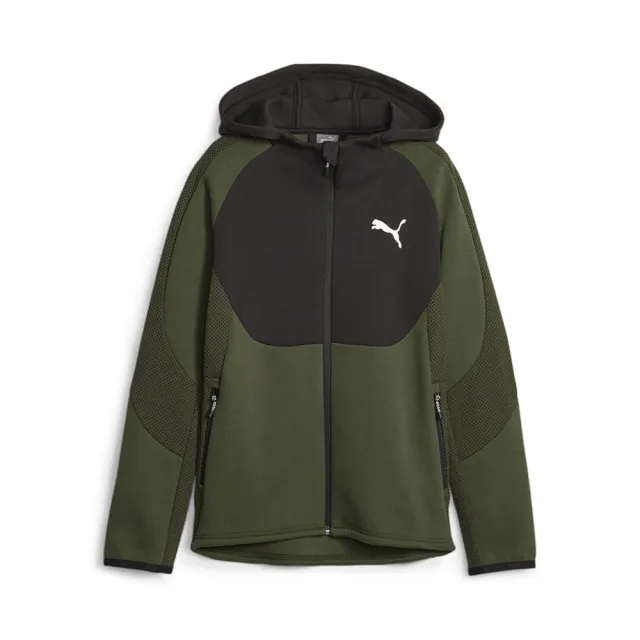 Puma Hoodie Evostripe Full Zip - ['Green']