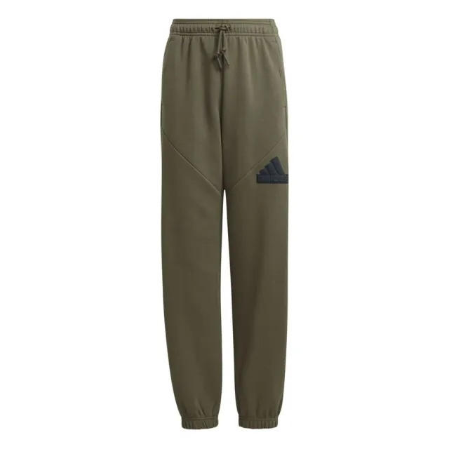 Manchester United adidas Future Icons Logo Tracksuit Bottoms - Olive Strata - Kids